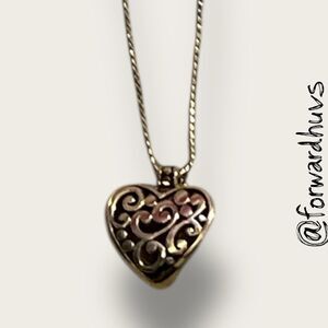 Brighton Heart Badge Holder Necklaces (32” Chain)